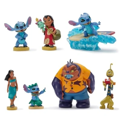 Imagen de Disney Store Oficial, Lilo y Stitch, Set de figuritas, 7 figuritas Lilo, Nani, Jumba Jookiba Pleakley, a Partir 3 años