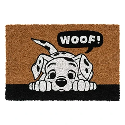 Imagen de Grupo Erik 101 Dálmata Felpudo Entrada casa Originales 43 x 60 cm Alfombra Exterior Antideslizante Fabricado en Fibra de Coco Disney Productos con Licencia Oficial