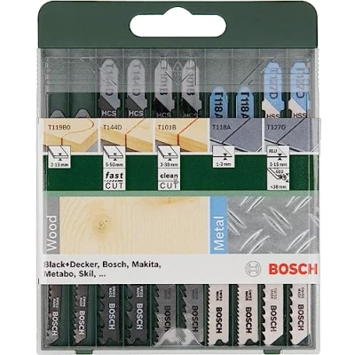 Imagen de Bosch 2 609 256 746 Juego de hojas sierra calar 10 piezas vástago en T