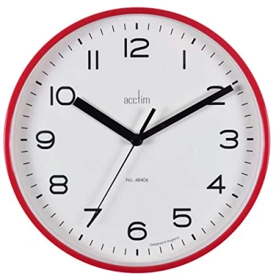 Imagen de Acctim RUNWELL Wall Clock Red Relojes de Pared, Multicolor, Único
