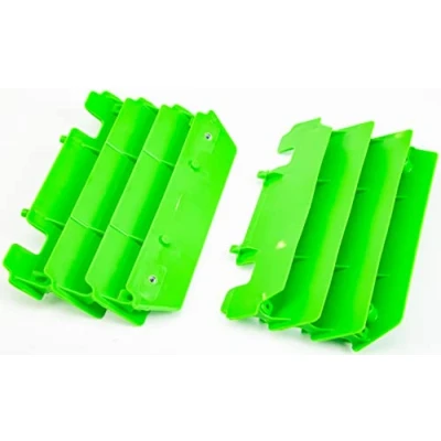 Imagen de POLISPORT 8472400002 Juego de protectores radiador fabricado en polipropileno resistente y duradero sin herrajes compatible con motocicletas Kawasaki color verde