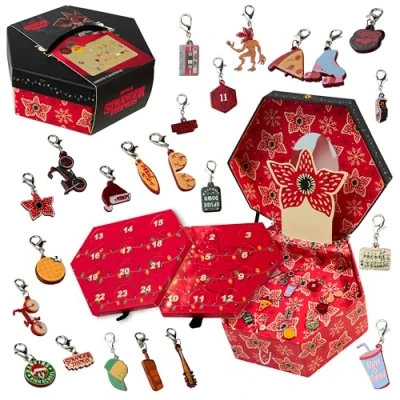 Imagen de Stranger Things Calendario Adviento 2024 para Niñas Joyería con Pulsera de Dijes Regalos Navidad