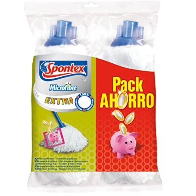 Imagen de Spontex Extra X2 Fregona de microfibras Pack Ahorro 2 Unidades