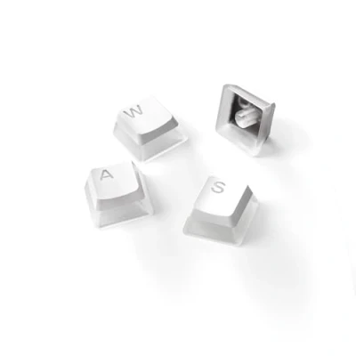 Imagen de SteelSeries PrismCaps teclas de doble inyección estilo pudding termoplástico PBT resistente compatible con la mayoría teclados mecánicos vástagos MX blanco (Configuración americana)