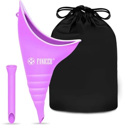 Imagen de Urinario Femenino,Reutilizable Orinal Mujer,WC Camping para Mear de Pie Actividades al Aire Libre, Senderismo, Viaje.(Morado)