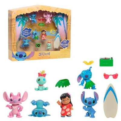 Imagen de Just Play Juego de Figuras coleccionables del alienígena Stitch Disney con 5 Accesorios, 11 Piezas, estatuillas cm, Juguetes coleccionables, para niños a Partir 3 años