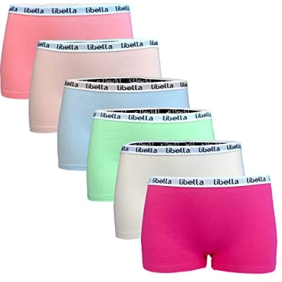 Imagen de Libella® Pack de 6,Bragas Mujer Pantalones Cortos Shorts Ropa Interior algodón 3429UN3 S