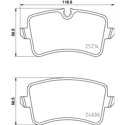 Imagen de HELLA 8DB 355 016 001 Juego de pastillas freno con contacto avisador desgaste accesorios AUDI: A6 C7 Avant, Berlina, A7 Sportback