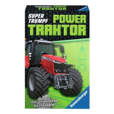 Imagen de Ravensburger Juego de Cartas Supertrumpf Power Tractor 20689, cuarteto y Triunfo para los fanáticos la tecnología a Partir 7 años