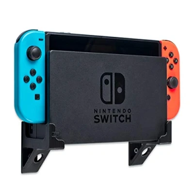 Imagen de P3D Lab soporte de pared para Nintendo Switch Dock, Negro: un hogar tamaño perfecto, fuerte y seguro tu consola