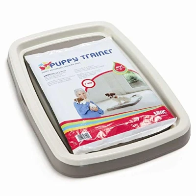 Imagen de Savic Puppy Trainer Kit de bandeja para perros, Gris (Warm Grey), Talla M