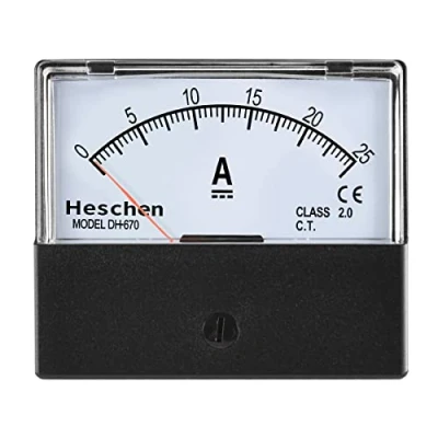 Imagen de Heschen Medidor de corriente montado en panel rectangular DH 670 DC 0 25A clase 2.0