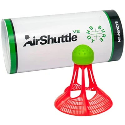 Imagen de Sure Shot Air Badminton Shuttle V2 Paquete de 3, Unisex, Rojo, Talla única