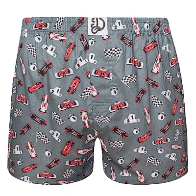 Imagen de Dedoles Calzoncillos Hombre y Chico Ropa Interior Algodón Boxer Muchos diseños Divertidos Dinosaurios Hockey Patos, Color: Rojo, diseño: Carreras de fórmula (bóxers), tamaño: S