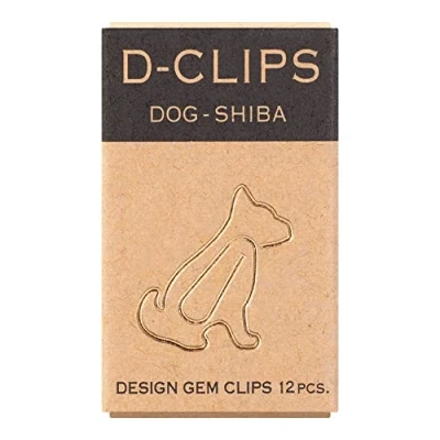 Imagen de Midori clip de papel, D Clips Mini caja, 12 piezas, color Shiba Inu