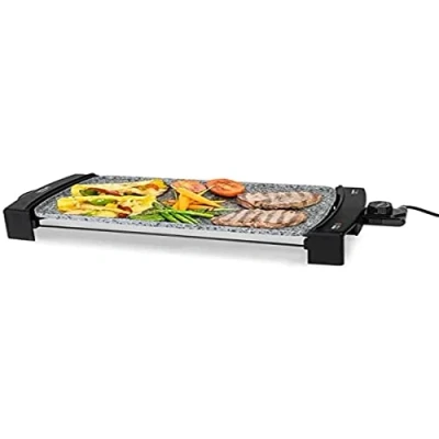Imagen de Cecotec Plancha de Asar Eléctrica Rock&amp;Water 2500. 2150 W potencia, Apta para Limpieza en Lavavajillas, Revestimiento Piedra Rockstone, Superficie 45 x 25 cm
