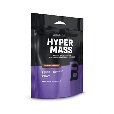 Imagen de BioTechUSA Hyper Mass Gainer con Carbohidratos y Mezcla de Proteínas Creatina Micronizada Sin Gluten, 6.8 kg, Chocolate