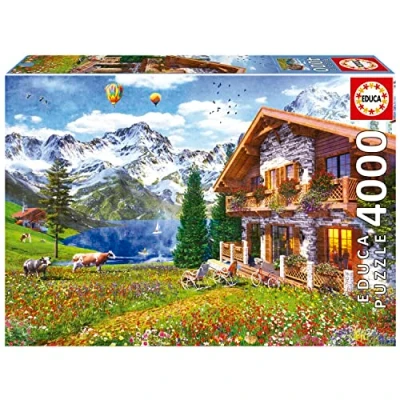 Imagen de Educa Puzzle de 4000 Piezas para Adultos Hogar en los Alpes. Incluye Servicio Pieza perdida. Medida montado: 136 x 96 cm. A Partir 14 años (19568)