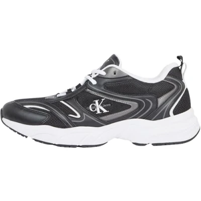 Imagen de Calvin Klein Jeans Retro Tennis Mesh ML YM0YM01260, Zapatillas Deportivas Hombre, Negro (Black/Bright White), 42 EU