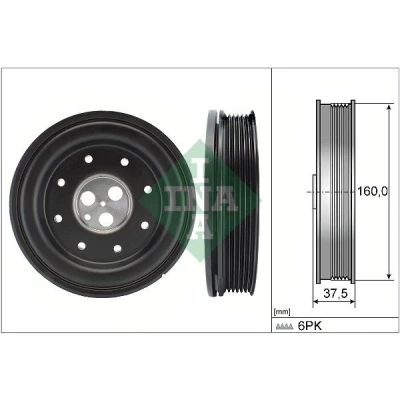 Imagen de INA 544 0134 10 Polea de Cigüeñal 160,00 FORD: MONDEO 3, 3 Stufenheck, Transit Mk5 Furgón, JAGUAR: X Type Familiar, Berlina