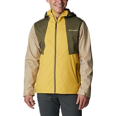 Imagen de Columbia Inner Limits Jacket, Chubasquero Impermeable para Hombre, Golden Nugget/Stone Grn/Ancient Fossil, Talla L