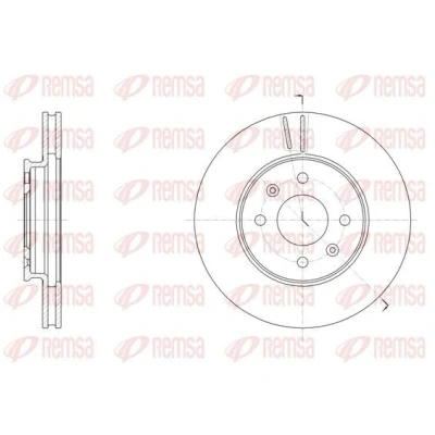 Imagen de REMSA Disco de freno Eje delantero 256, 256mm 22mm 4 100mm ventilado 61784.10 Discos freno,