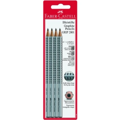 Imagen de Faber Castell Grip 2001 117198 Lápices Surtido paquete de 4