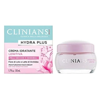 Imagen de CLINIANS HYDRA PLUS, crema facial hidratante calmante para pieles secas o sensibles, con Flor de Loto y Leche Orquídea, 50 mL