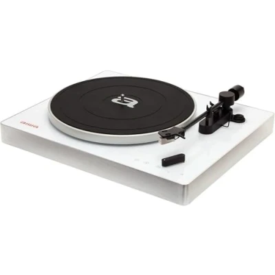 Imagen de Aiwa APX 680BT/WH: Tocadiscos Bluetooth, 2 velocidades 33/45 RPM, Cápsula de Aluminio magnética, Brazo balanceado. Color: Blanco