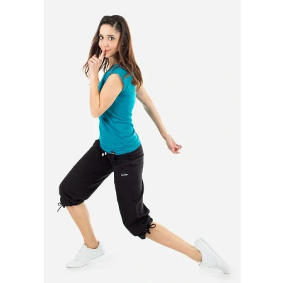 Imagen de Winshape WTE9 Feel good3/4 wbe6 Dance Fitness Tiempo Libre Deporte Entrenamiento Pantalones, Todo el año, Mujer, Color Negro, tamaño L