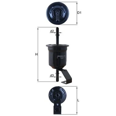 Imagen de MAHLE ORIGINAL KL 1161 Filtro Combustible de tubería 8 7,9 TOYOTA: Hilux 3 Pick up, Land Cruiser Prado 150, VIII up