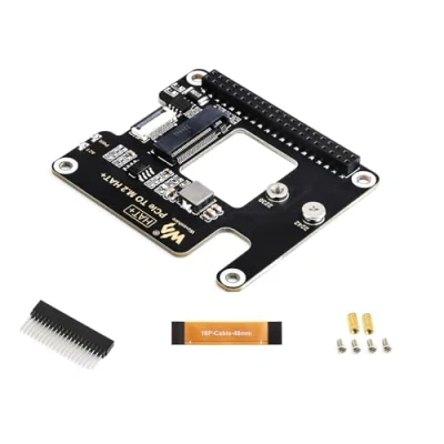 Imagen de Waveshare PCIe To M.2 Adapter Board Compatible with Raspberry Pi 5,Supports NVMe Protocol 2230/2242 Size Solid State Drive,Supports Gen2 and Gen3 Modes, Booting PI5 from Drive