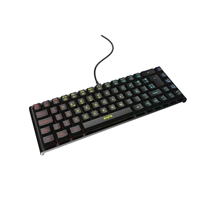 Imagen de Energy Sistem Gaming Keyboard ESG K4 KOMPACT RGB Teclado Gamer (69 Teclas, Luces RGB, Cable extraíble, Membrana) Negro