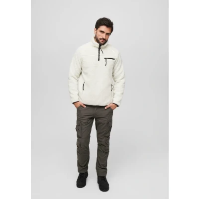 Imagen de Brandit Teddyfleece Troyer Sudadera Hombre, Blanco, 3XL