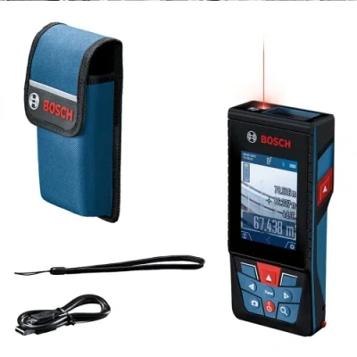 Imagen de Bosch Professional Medidor Láser GLM 150 27 C (cámara integrada, batería de 3,6 V alcance: hasta m, robusto, IP54, ±1,5 mm, correa sujeción, funda)