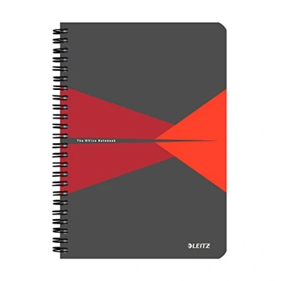 Imagen de Leitz Office Cuaderno Cuadriculado con Tapas, A5, Rojo