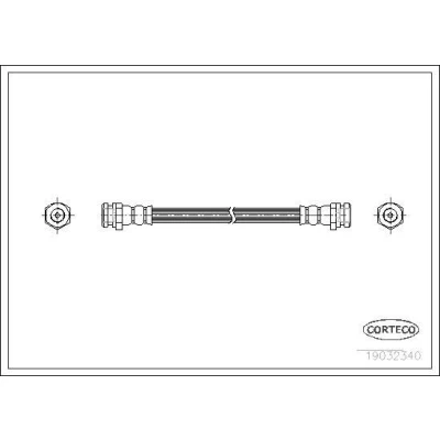 Imagen de CORTECO 19032340 Latiguillos de Freno Eje trasero 281 MAZDA: 626 V Hatchback
