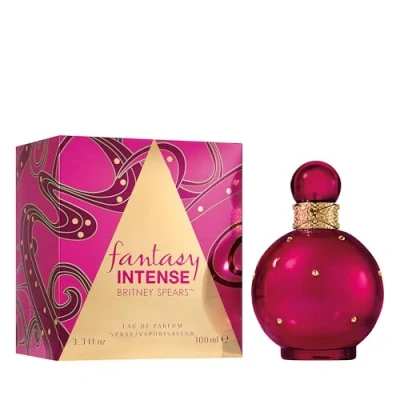 Imagen de Britney Spears Fantasy Intense 100 ml Eau de Parfum Mujer Fragancia Gourmand Amaderada Notas Lichi Rojo, Acorde Cupcake y Esencia Pachulí Frasco Burdeos Dorado