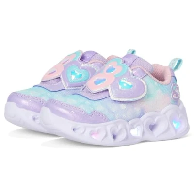 Imagen de Skechers Girls, Zapatillas, Lavender Sparkle Mesh/Light Pink Mesh, 21 EU