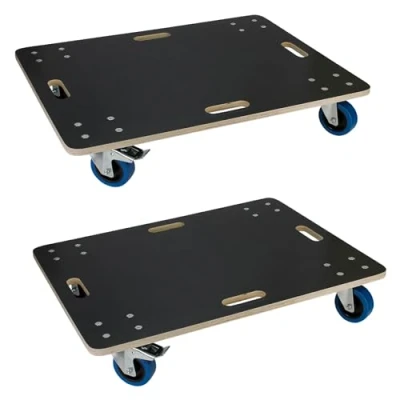Imagen de ECD Germany 2X Plataformas de Carga hasta 800kg con Ruedas para Mover Muebles o Electrodomésticos 60x80cm Tabla Rodante Transporte 2 Frenos Carretilla Mundanzas y Translado Maquinaria