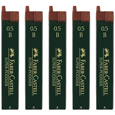 Imagen de Faber Castell Minas finas de polímero SUPER (0.5 B, cantidad 5)