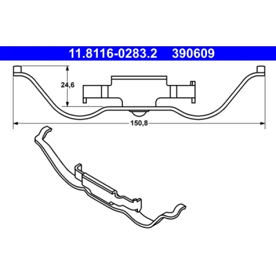Imagen de Muelle, pinza de freno ATE 11.8116 0283.2