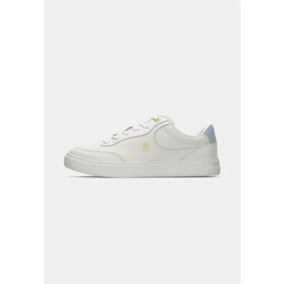 Imagen de Tommy Hilfiger Sneaker Court Mujer Essential Chic de Piel, Blanco (White), 36