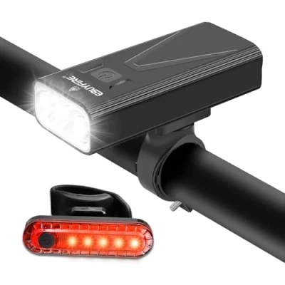 Imagen de EBUYFIRE Luces Bicicleta Delantera y Trasera LED Recargable USB, 3000 Lumens Potente, 3 Modos, IPX5 Impermeable Seguridad para Ciclismo de Montaña Carretera