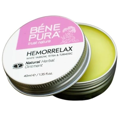 Imagen de BenePura Pomada Hemorroides para y Fisuras Anales Calma el Ardor la Picores Ungüento Natural con Milenrama Blanca, Tetra Cúrcuma 40 ml
