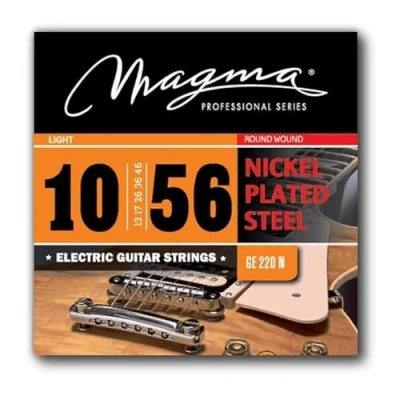Imagen de Magma 1 Juego de Cuerdas para Guitarra Eléctrica Acero Niquelado Tensión Liviano 7 (10, 13, 17, 26, 36, 46, 56) string Light Set (GE220N)