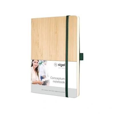 Imagen de Sigel CO671 Cuaderno punteado premium, tapa blanda de bambú auténtico, beige, Conceptum