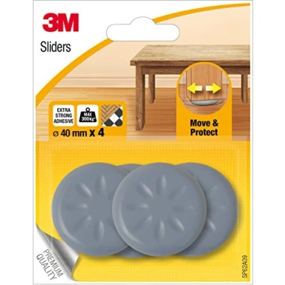 Imagen de ScotchBlue patines de protección y desplazamiento, 4 color gris 40 mm