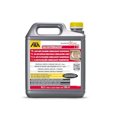 Imagen de FILA Surface Care Solutions SALVATERRAZZA 5L Repelente al Agua para terrazas y Exteriores de acción consolidante antifiltración, No aplicable, 5 l (Confezione da 1)