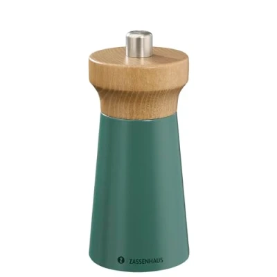 Imagen de Zassenhaus WESTERLAND Deep Forest Molinillo de pimienta (madera haya lacada, con mecanismo cerámica alto rendimiento, 12 cm, diámetro 5,4 cm)